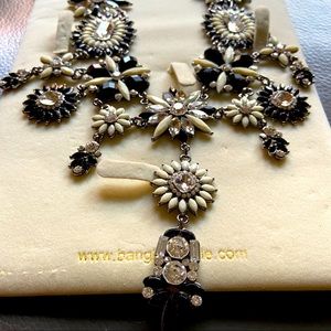 Amrita Singh Crystal & Resin Statement Necklace | Black | Cream